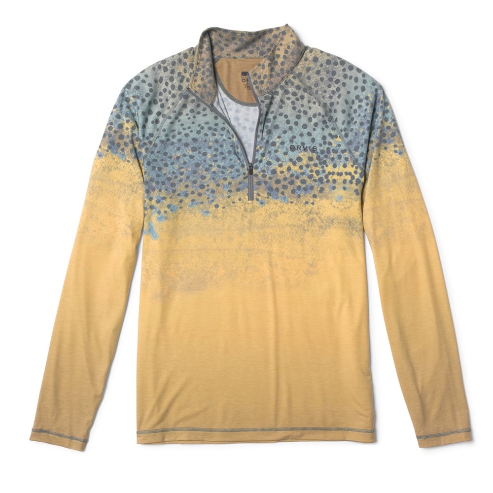 NEW Orvis DriCast Quarter 1/4 Zip Trout Long Sleeve Shirt DriRelease UPF Protect